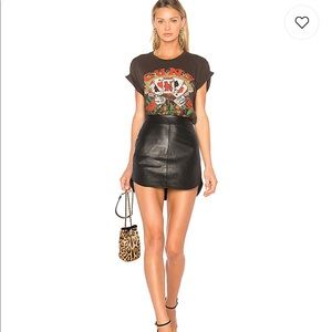BB Dakota genuine leather mini skirt